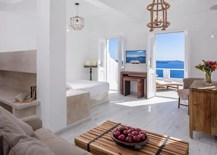 Luxury Santorini Pure Bliss Outdoor Plunge Pool Calderaview *